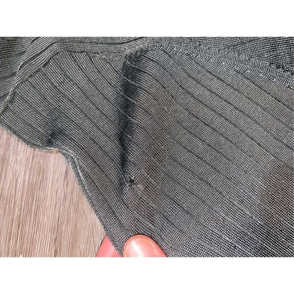 Ted Baker London Meenaa Cardigan Ribbed Top in Olive Green - Size 3 (US Medium) - Picture 8 of 12